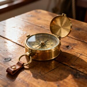 Kompas marynarski mosiężny